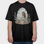 Watercolor Moon Mermaid, Tricou Oversize Barbati (Unisex)