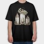 Watercolor Lanterns Christmas, Tricou Oversize Barbati (Unisex)
