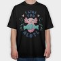 Cute Happy Baby Axolotl, Tricou Oversize Barbati (Unisex)