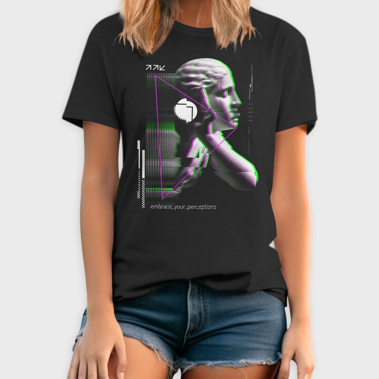 Glitch Sculpture, Tricou Barbati (Unisex)