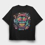Psychedelic Ape Wearing Sunglasses, Tricou Oversize Barbati (Unisex)