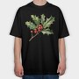 Watercolor Holly Mistletoe, Tricou Oversize Barbati (Unisex)