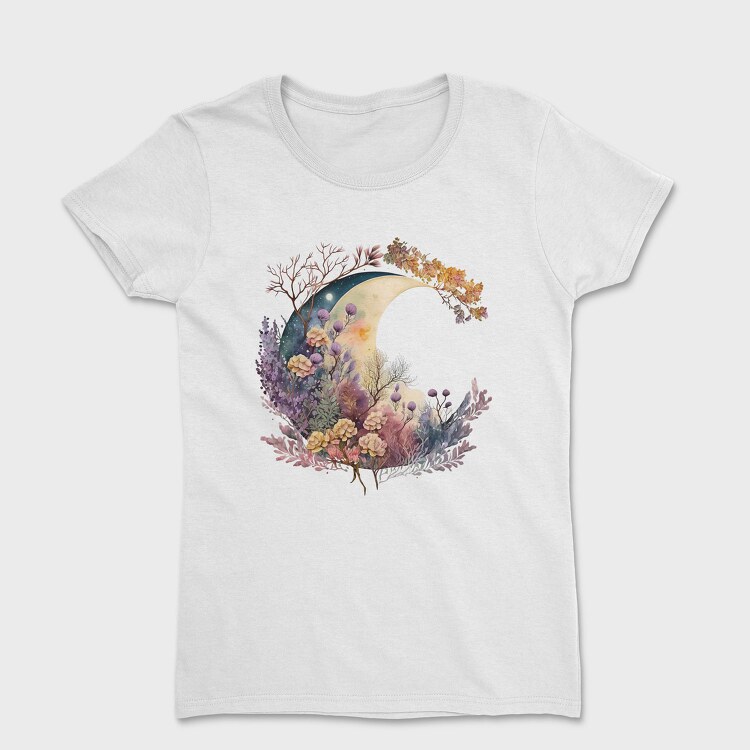 Watercolor Moon Night, Tricou Femei