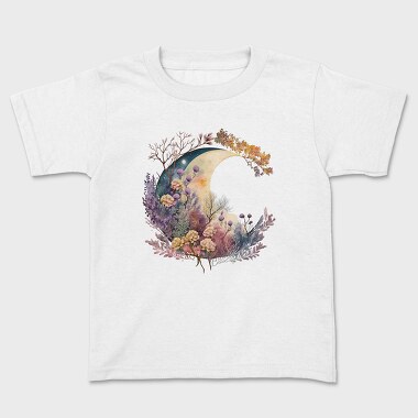 Watercolor Moon Night, Tricou Copii
