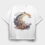 Watercolor Moon Night, Tricou Oversize Barbati (Unisex)
