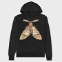 Watercolor Moth Art, Hanorac Oversize Barbati (Unisex)