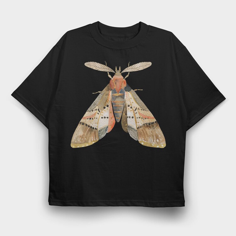 Watercolor Moth Art, Tricou Oversize Barbati (Unisex)