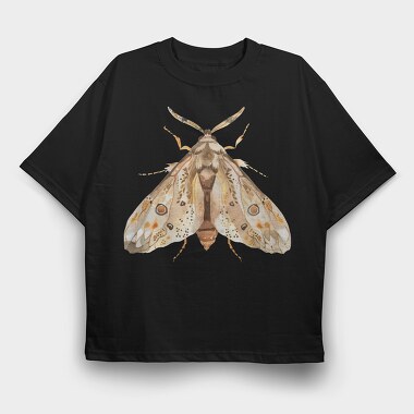 Watercolor Moth Midnight, Tricou Oversize Barbati (Unisex)