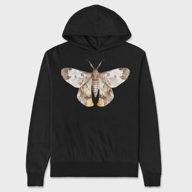 Watercolor Moth Moonlight, Hanorac Oversize Barbati (Unisex)