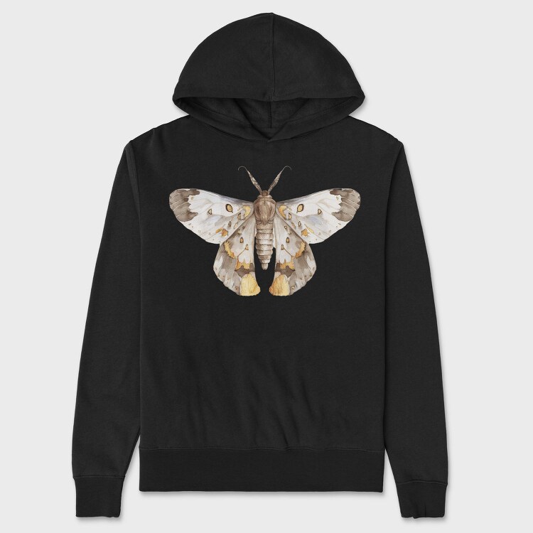 Watercolor Moth Moonlight, Hanorac Oversize Barbati (Unisex)
