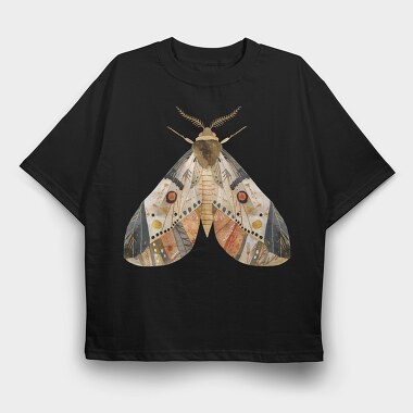 Watercolor Moth Pattern, Tricou Oversize Barbati (Unisex)