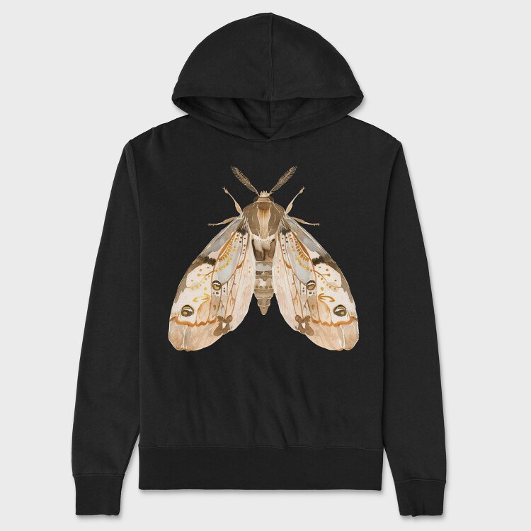 Watercolor Moth Wings, Hanorac Oversize Barbati (Unisex)
