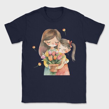 Watercolor Mother Daughter, Tricou Barbati (Unisex)
