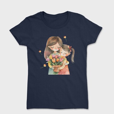 Watercolor Mother Daughter, Tricou Femei