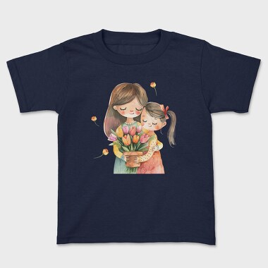 Watercolor Mother Daughter, Tricou Copii