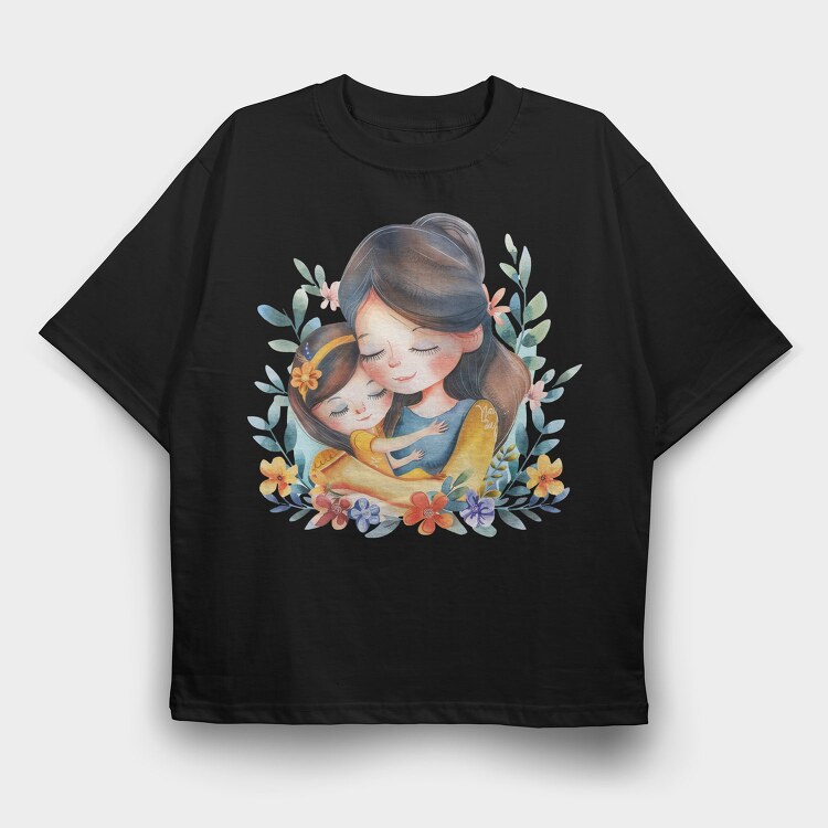Watercolor Mothers Day, Tricou Oversize Barbati (Unisex)