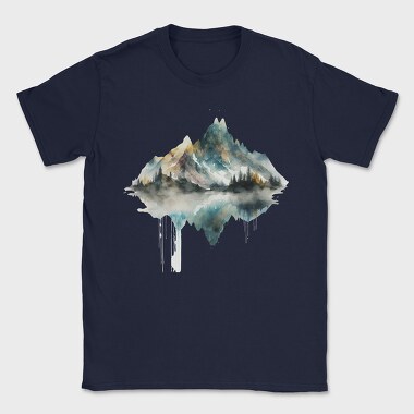 Watercolor Mountain Clarity, Tricou Barbati (Unisex)
