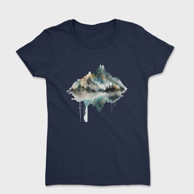 Watercolor Mountain Clarity, Tricou Femei