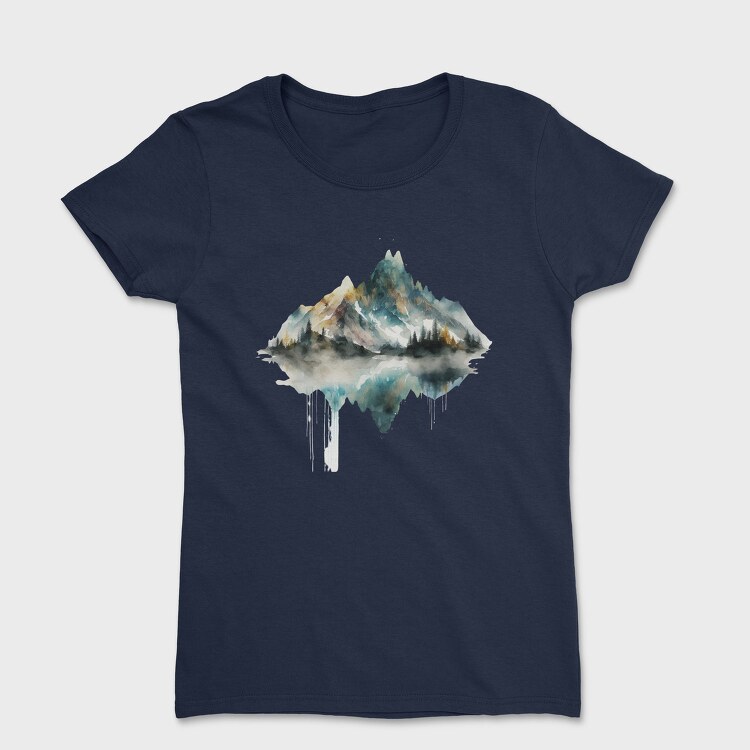 Watercolor Mountain Clarity, Tricou Femei