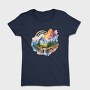 Watercolor Mountain Cliff, Tricou Femei