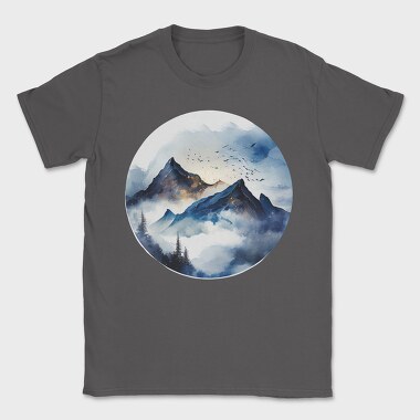 Watercolor Mountain Climb, Tricou Barbati (Unisex)