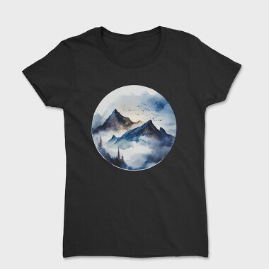 Watercolor Mountain Climb, Tricou Femei