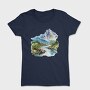 Watercolor Mountain Clipart, Tricou Femei