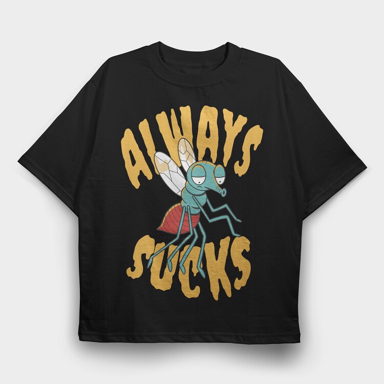 Mosquito Cartoon Quote, Tricou Oversize Barbati (Unisex)