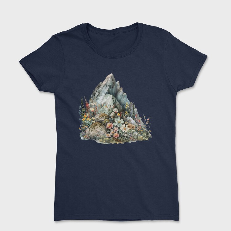 Watercolor Mountain Flora, Tricou Femei