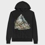 Watercolor Mountain Flora, Hanorac Oversize Barbati (Unisex)