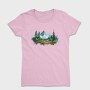 Watercolor Mountain Forest, Tricou Femei