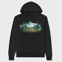Watercolor Mountain Forest, Hanorac Oversize Barbati (Unisex)