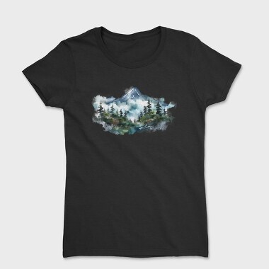 Watercolor Mountain Peaks, Tricou Femei