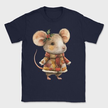 Watercolor Mouse Holly, Tricou Barbati (Unisex)