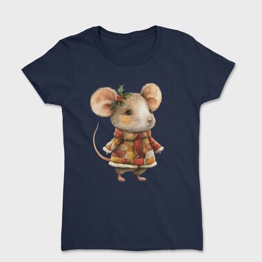 Watercolor Mouse Holly, Tricou Femei