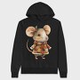 Watercolor Mouse Holly, Hanorac Oversize Barbati (Unisex)