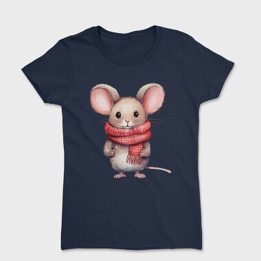 Watercolor Mouse Scarf, Tricou Femei