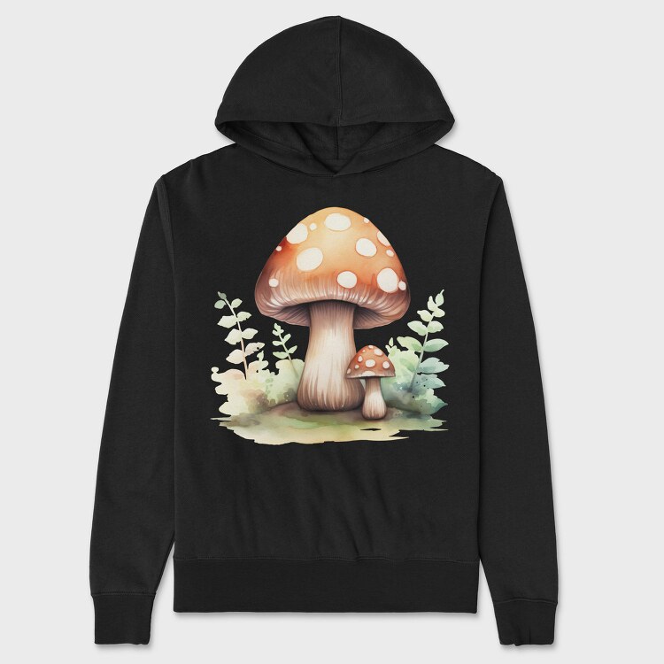 Watercolor Mushroom Clay, Hanorac Oversize Barbati (Unisex)