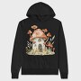 Watercolor Mushroom Hut, Hanorac Oversize Barbati (Unisex)