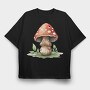 Watercolor Mushroom, Tricou Oversize Barbati (Unisex)