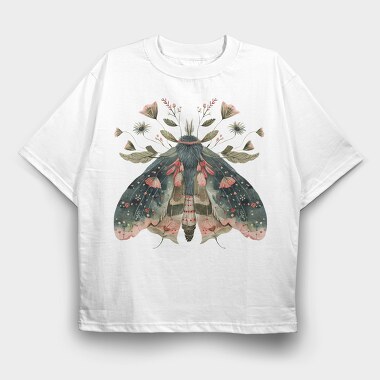Watercolor Mystic Moth, Tricou Oversize Barbati (Unisex)