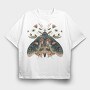 Watercolor Mystic Moth, Tricou Oversize Barbati (Unisex)