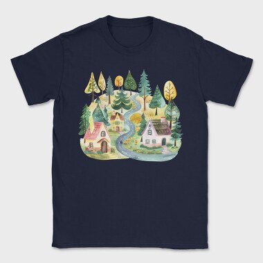 Watercolor Nature Path, Tricou Barbati (Unisex)