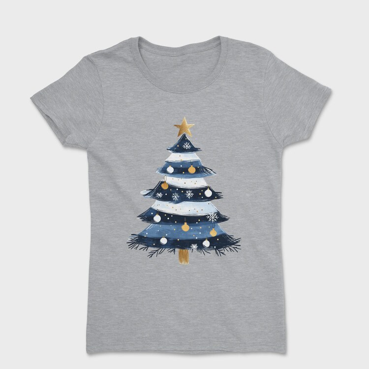 Watercolor Navy Tree, Tricou Femei