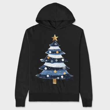 Watercolor Navy Tree, Hanorac Oversize Barbati (Unisex)