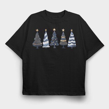 Watercolor Navy Trees, Tricou Oversize Barbati (Unisex)