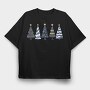 Watercolor Navy Trees, Tricou Oversize Barbati (Unisex)