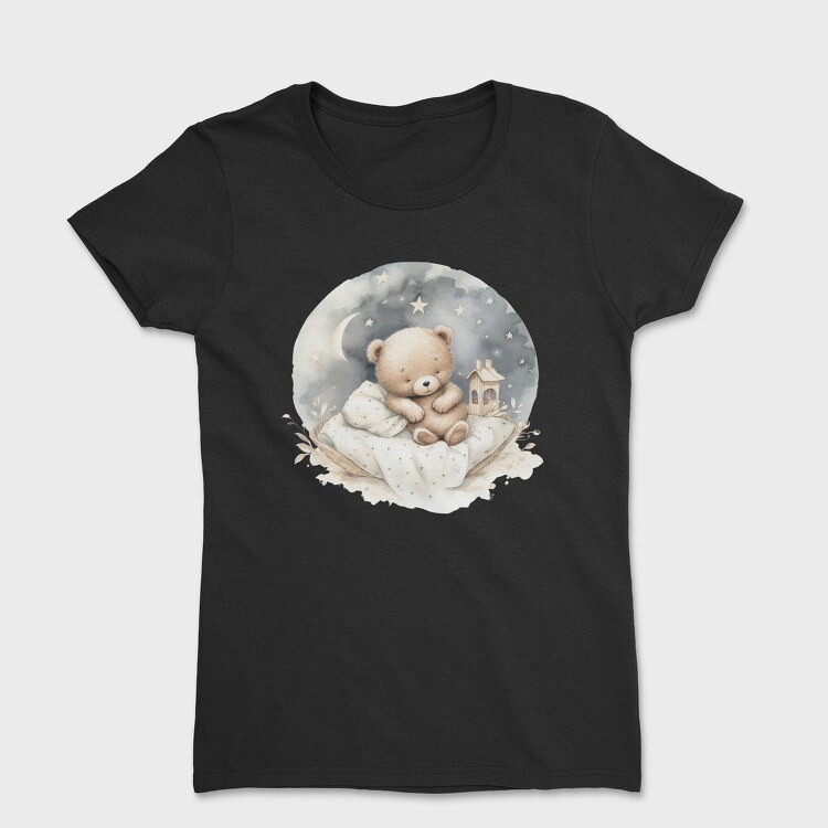 Watercolor Night Bear, Tricou Femei