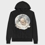 Watercolor Night Bear, Hanorac Oversize Barbati (Unisex)