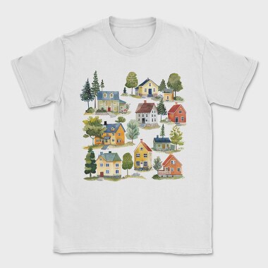 Watercolor Nordic Home, Tricou Barbati (Unisex)